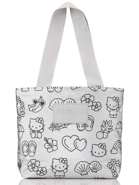 ALOHA Collection Handbags - ALOHA Collection x Hello Kitty Mini Tripper in Aloha Icons Black on Silver (NWT)